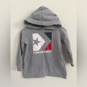 Converse Kids Gray Hoodie with Logo Design